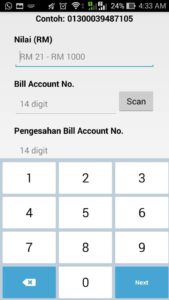 bayar bil agen topup