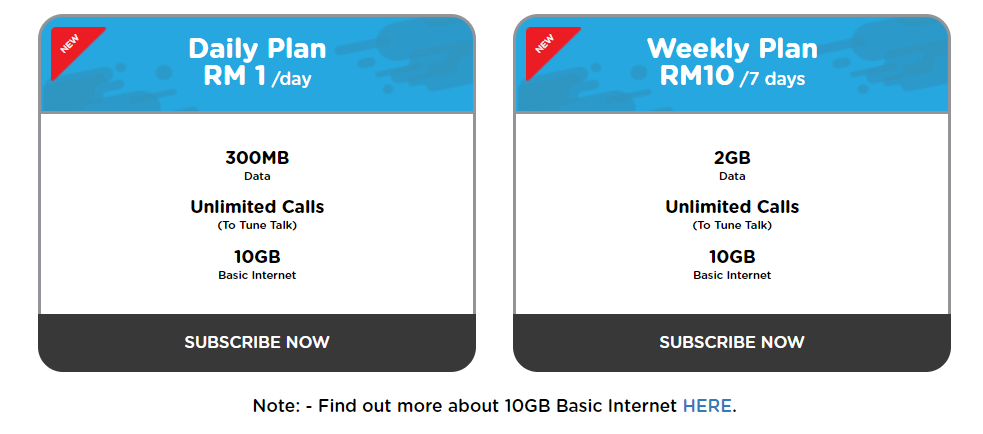 pelan tunetalk harian dan bulanan