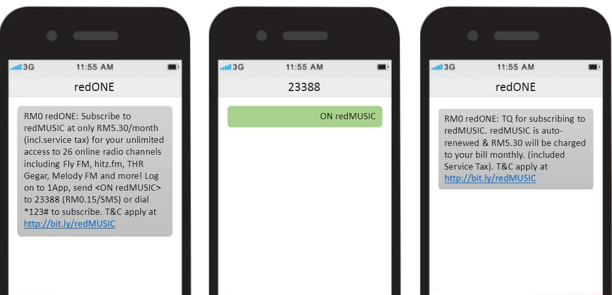 langganan redmusic sms