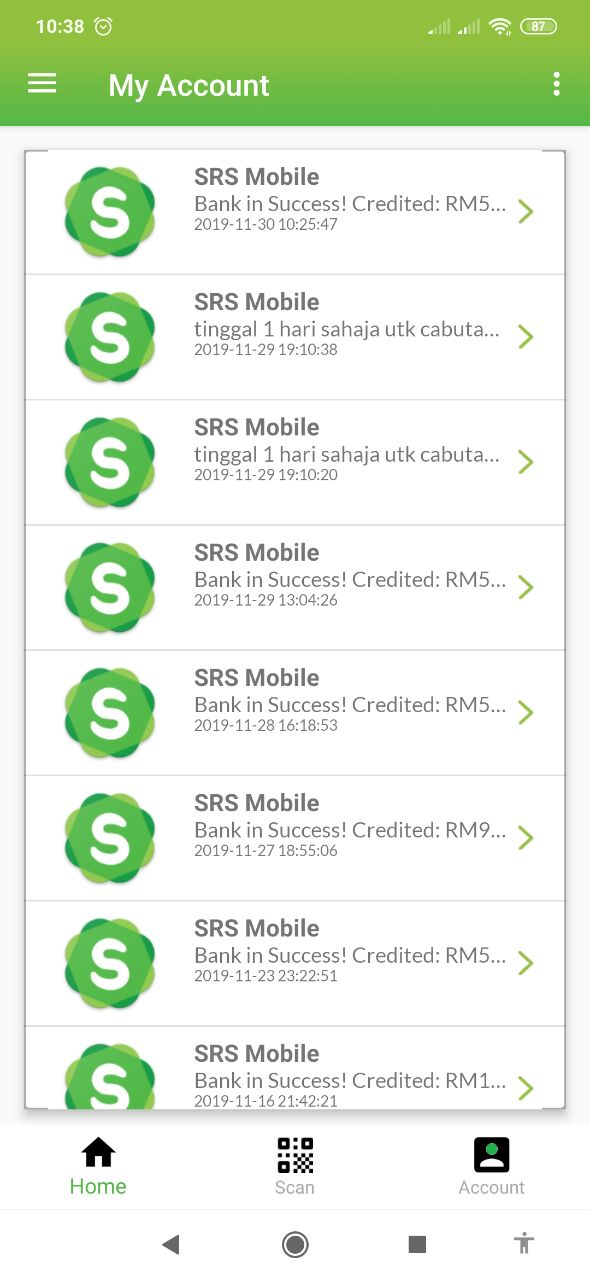 srs topup notification