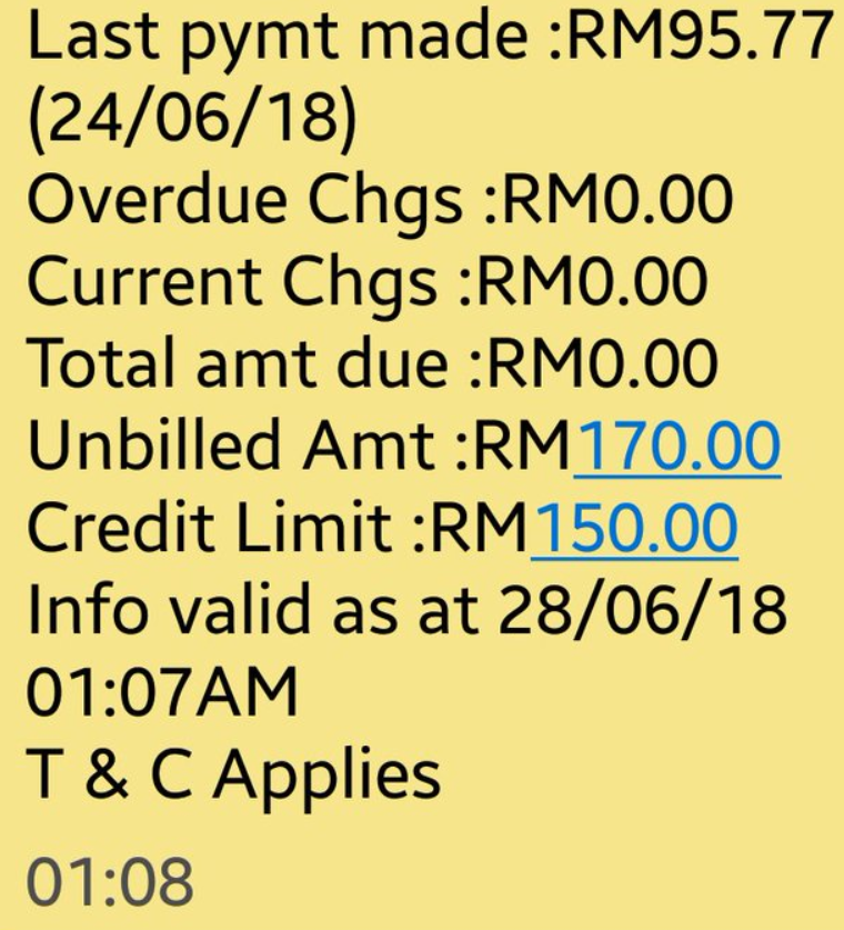 unbilled amount celcom