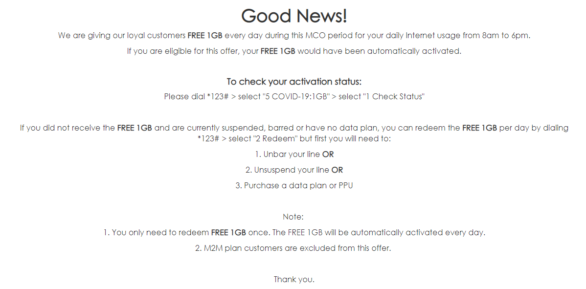 redone data internet percuma 1 gb