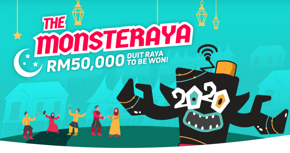 Duit Raya Percuma Dari Yoodo Monsteraya