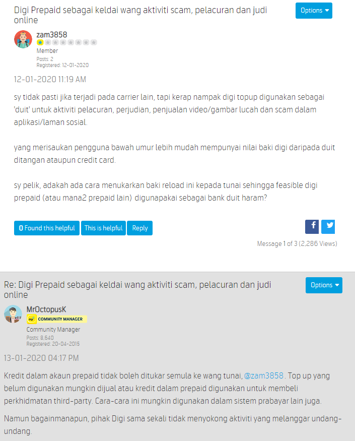 digi community digi prepaid scam