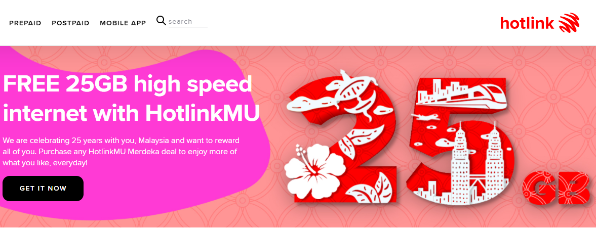 HotlinkMU Menawarkan 25GB Percuma