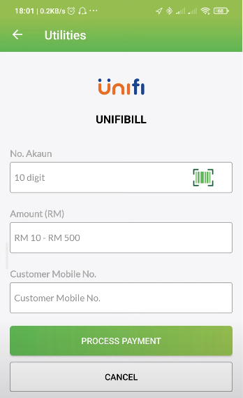 cara bayar unifi bill srs