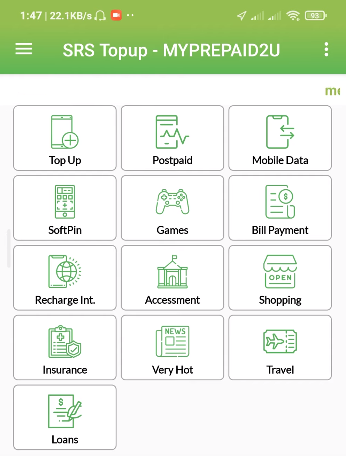 srs topup postpaid