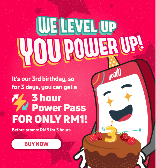 Yoodo Menawarkan 100GB Data Pada Harga RM1