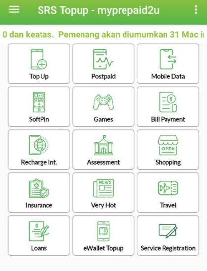 bill payment srs topup