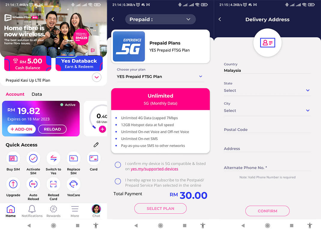 cara tukar yes 4g kepada yes 5g