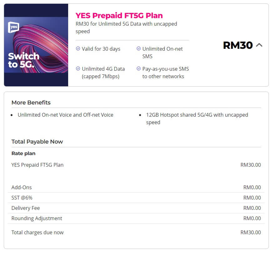 yes prepaid ft5g