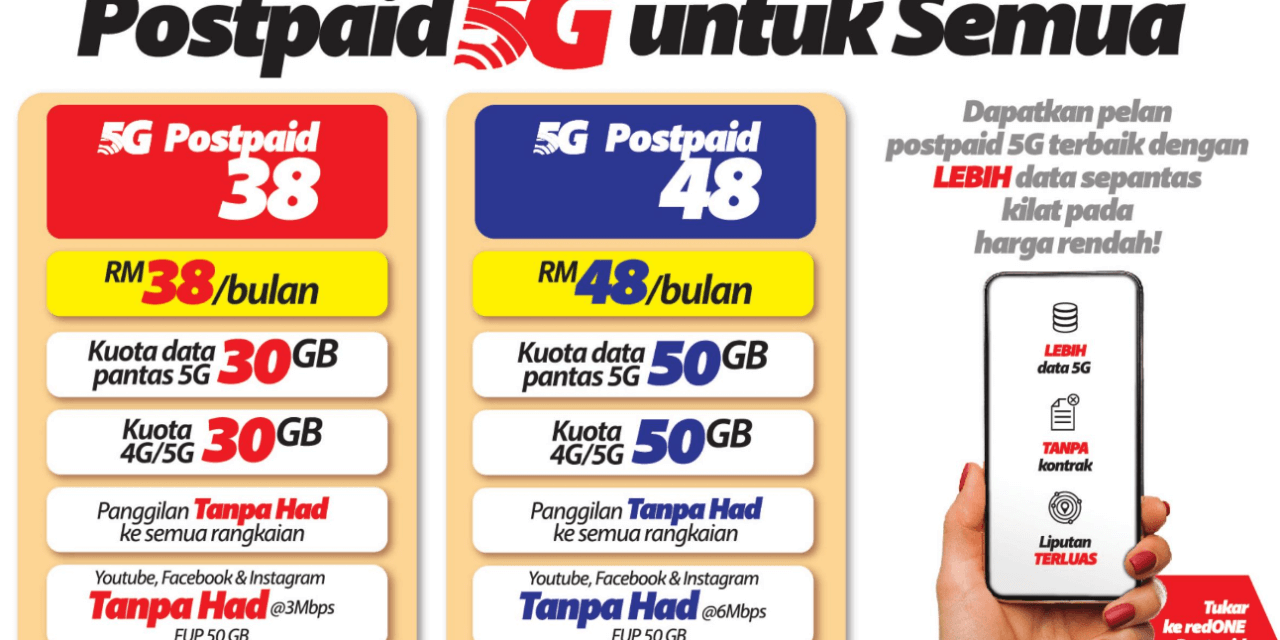 Redone Memperkenalkan Pelan Postpaid 5G